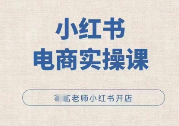 （第13858期）小红薯电商实操课 小红书开店实操必学课 百度网盘下载-4241课堂网