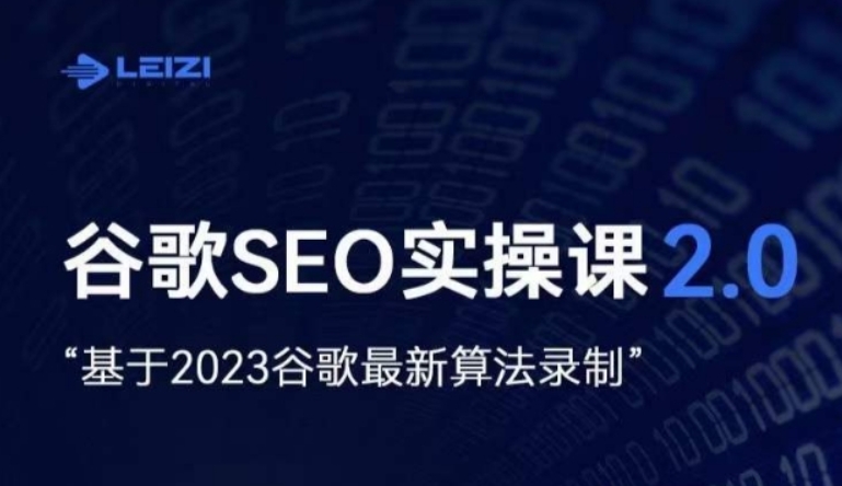 （第4060期）雷子·谷歌SEO 2.0实战课，独立站询盘自由必备，基于2023谷歌最新算法录制 百度网盘下载-4241课堂网